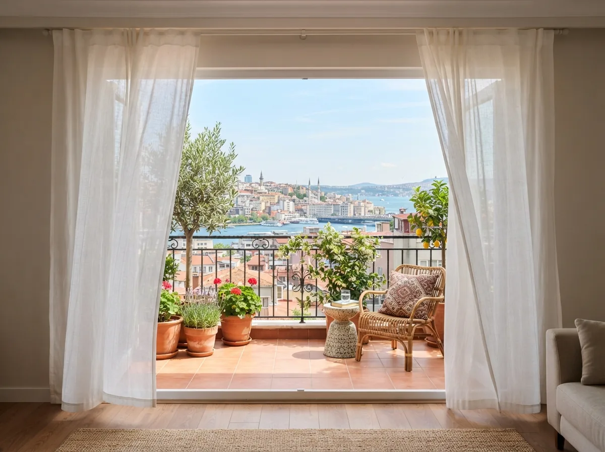 Açık Balkon Perdesi · gündüz ışığında · Antep Perdeci · Gaziantep