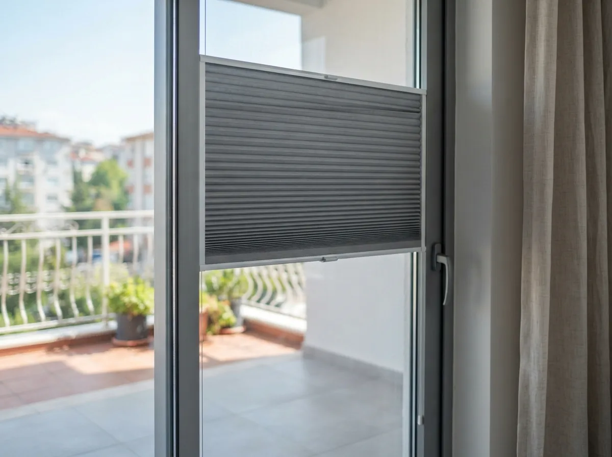 Balkon Camı Perdesi · modern dekorasyonla · Gaziantep'te ölçü, dikim ve montaj