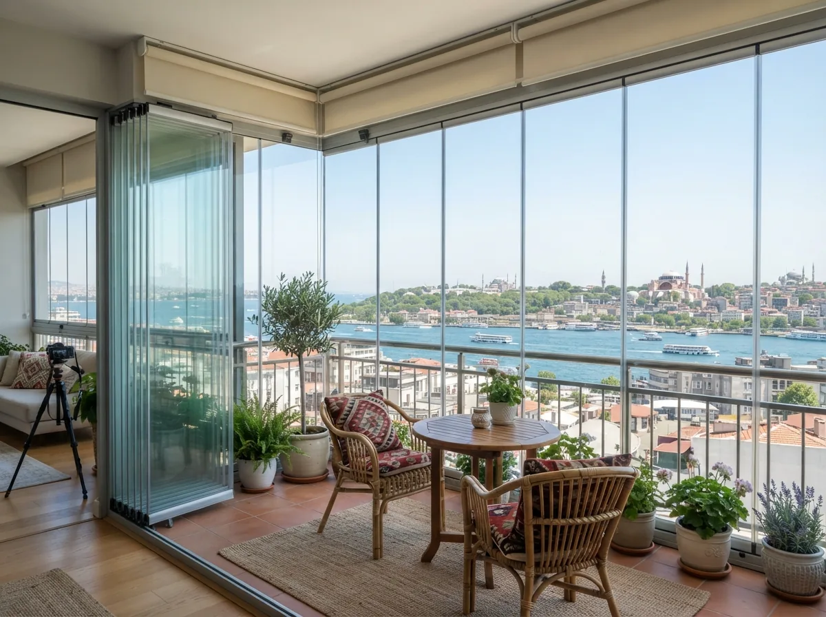 Cam Balkon Perdesi (Stor) · gündüz ışığında · Antep Perdeci · Gaziantep