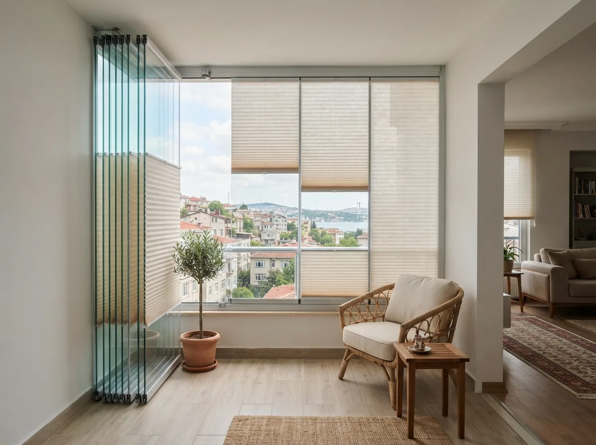 Cam Balkon Perdesi · Şehitkamil ve Şahinbey perde atölyesi