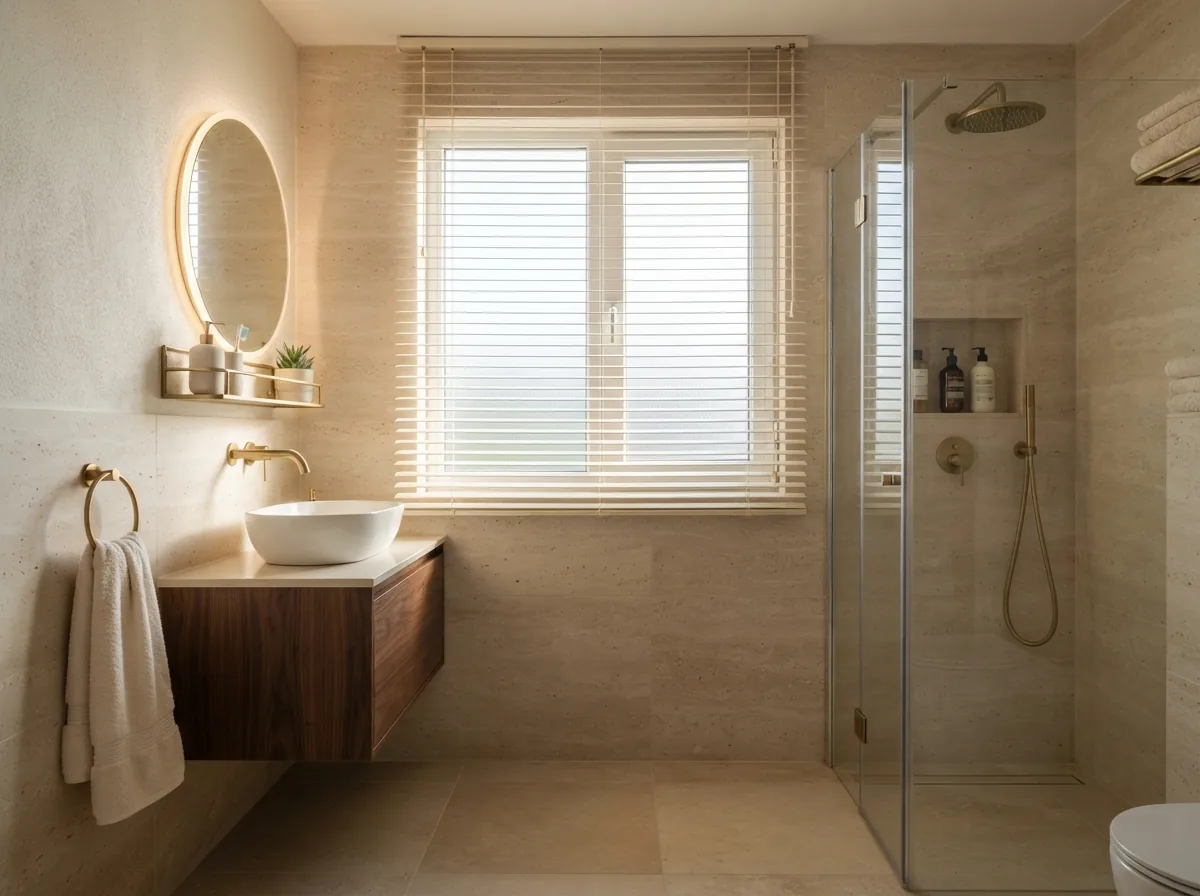 Jaluzi · Banyo uygulaması · Antep Perdeci uygulaması