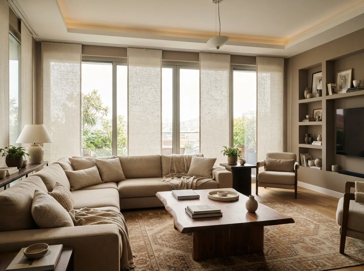 Japon Perde · Salon uygulaması · Antep Perdeci · Gaziantep