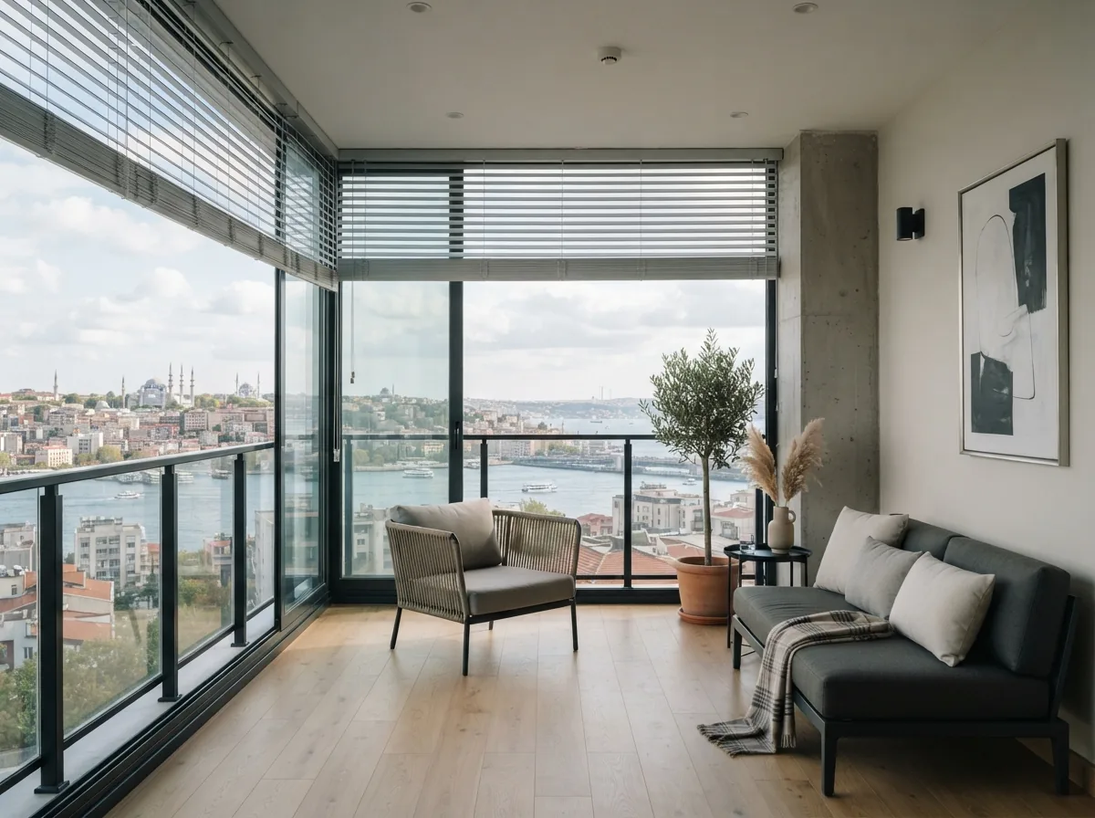 Modern Balkon Perdesi · modern dekorasyonla · Antep Perdeci · Gaziantep
