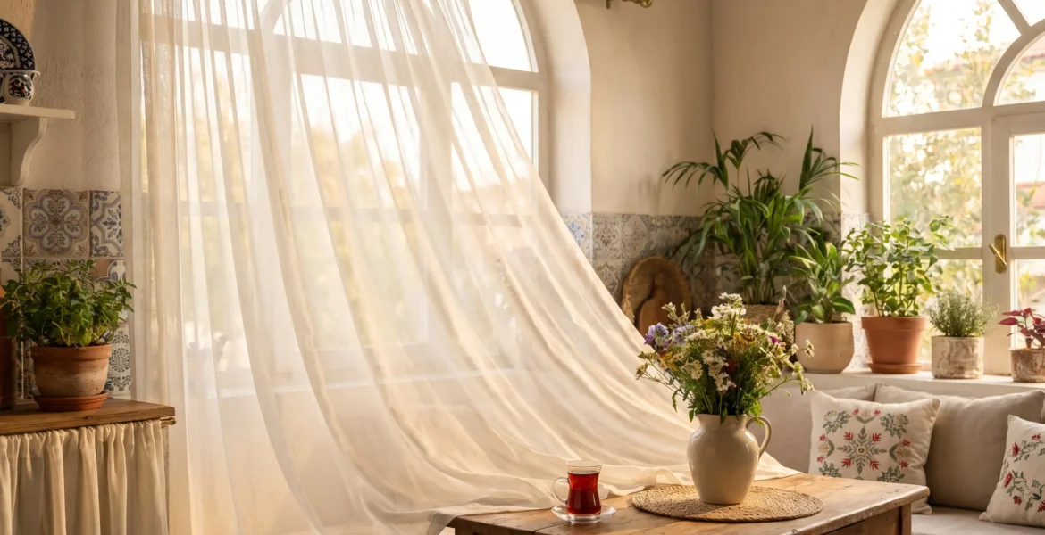 Briz Perde (Sheer): 5 Model ve Yaz Salonu için İdeal Hafif Çözüm