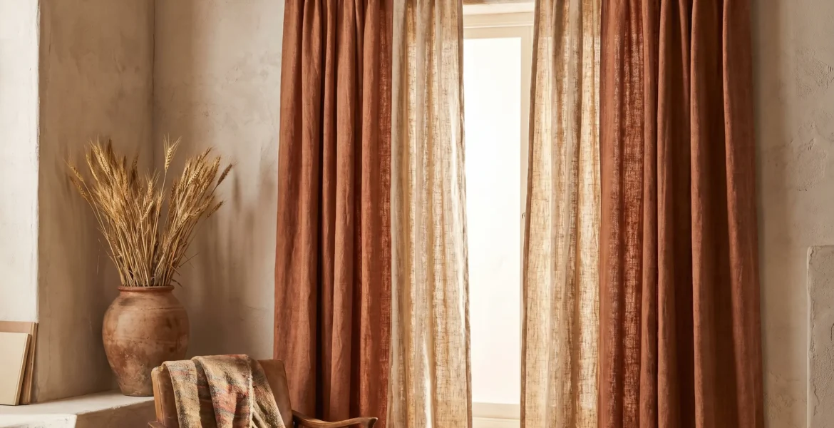 Rustik Perde: Doğal Keten ve Pamuklu — 4 Model + Boho Kombin Rehberi